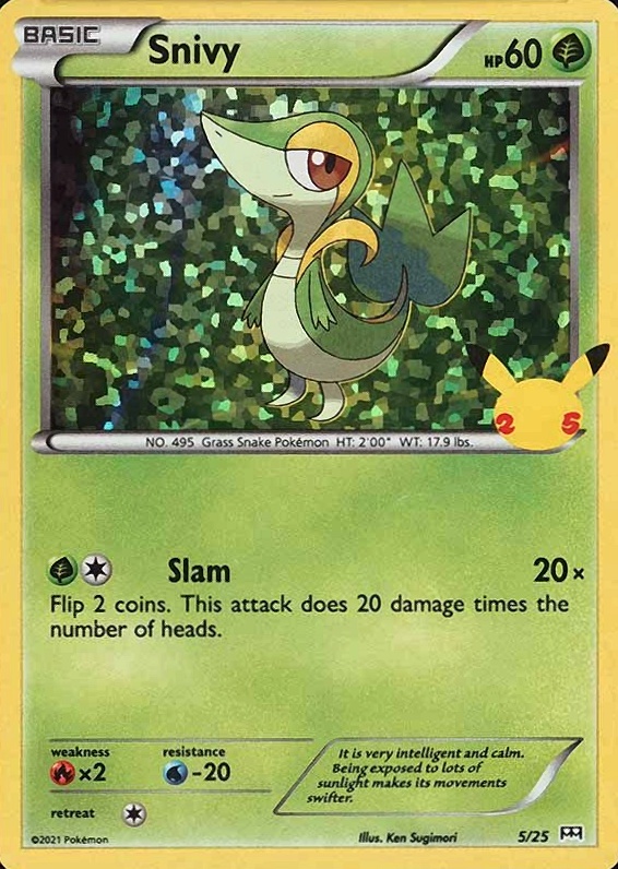 2021 Pokemon Mcdonald's Collection Snivy-Holo #5 TCG Card