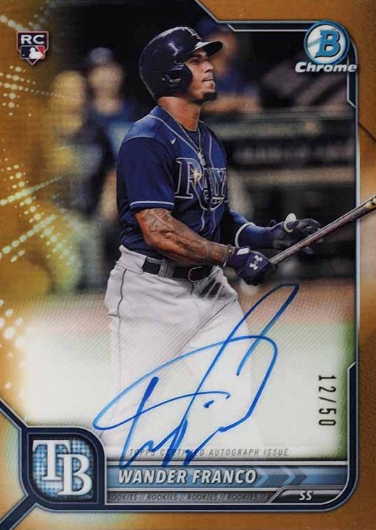 2022 Bowman Chrome Rookie Autographs Wander Franco #CRAWF Baseball Card