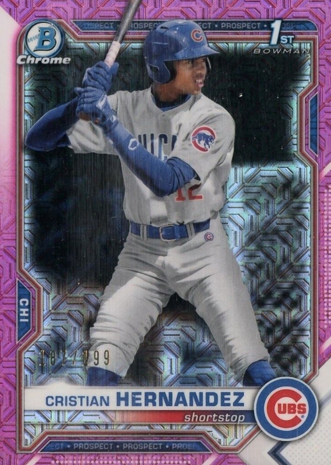 2021 Bowman Chrome Mega Box Cristian Hernandez #171 Baseball Card