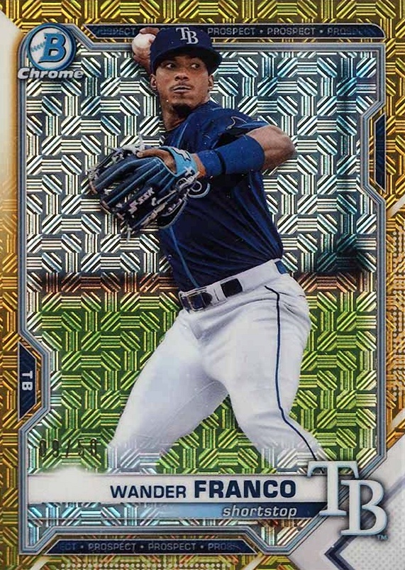 2021 Bowman Chrome Mega Box Wander Franco #240 Baseball Card