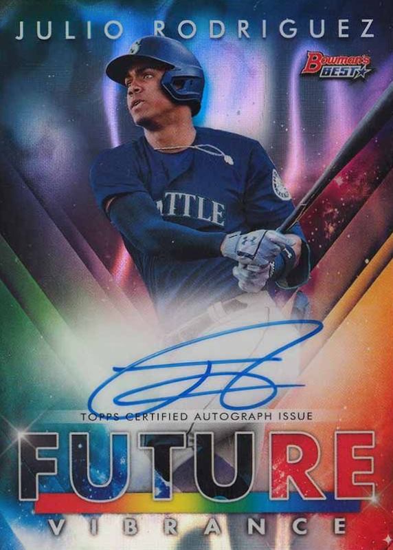 2021 Bowman's Best Future Vibrance Julio Rodriguez #BFVAJR Baseball Card