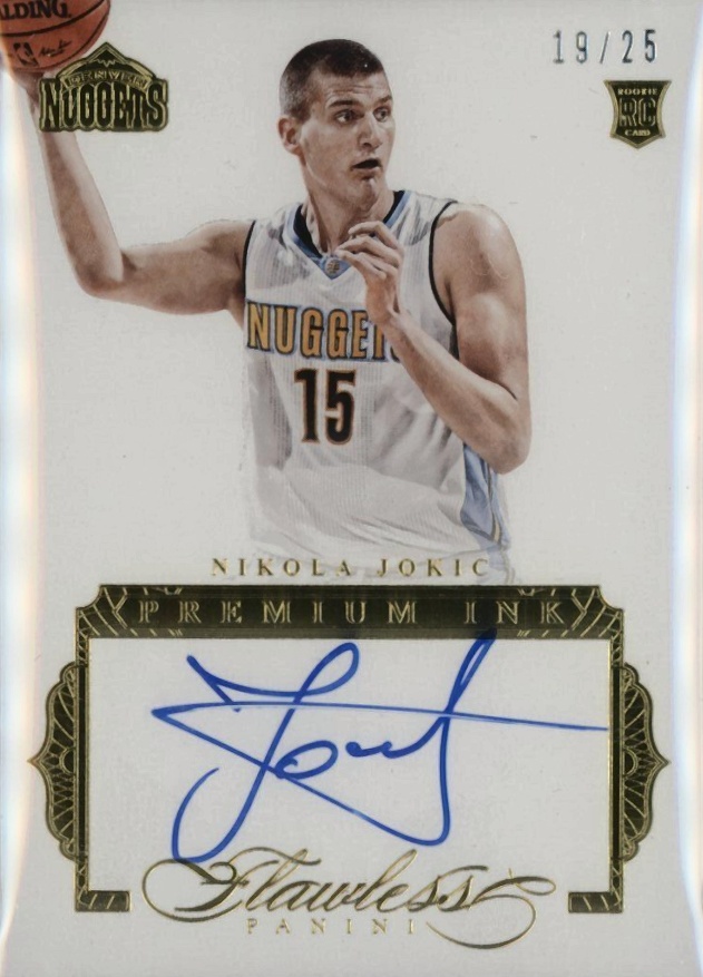 2015 Panini Flawless Premium Ink  Nikola Jokic #PI-NJ Basketball Card