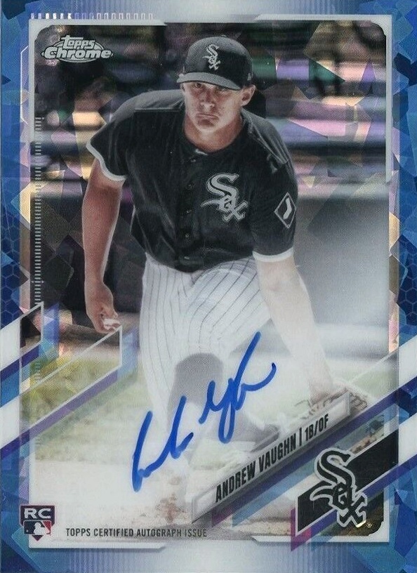 2021 Topps Chrome Sapphire Rookie Autographs Andrew Vaughn #RAAV Baseball Card