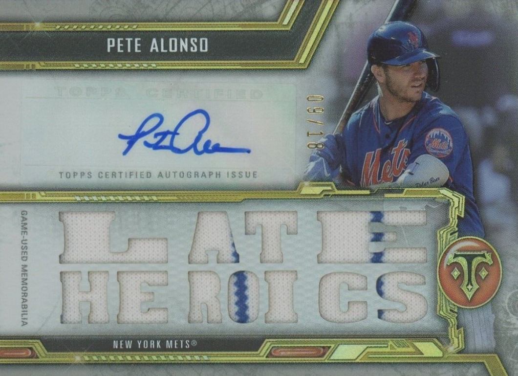2020 Topps Triple Threads Autograph Relics Pete Alonso #PA3 Baseball Card