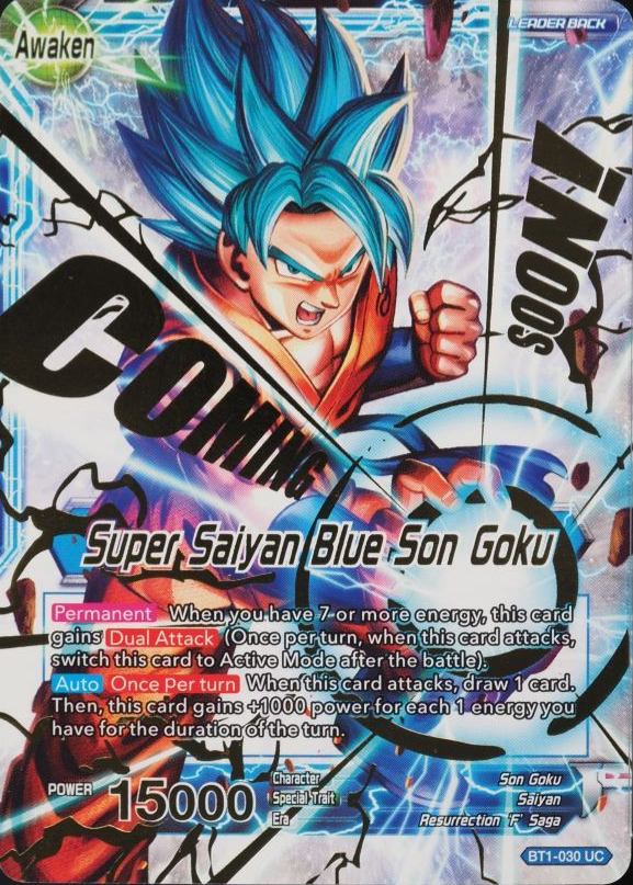 2017 Dragon Ball Super Series 1 Galactic Battle Son Goku/Super Saiyan Blue Son Goku #BT1-030 TCG Card