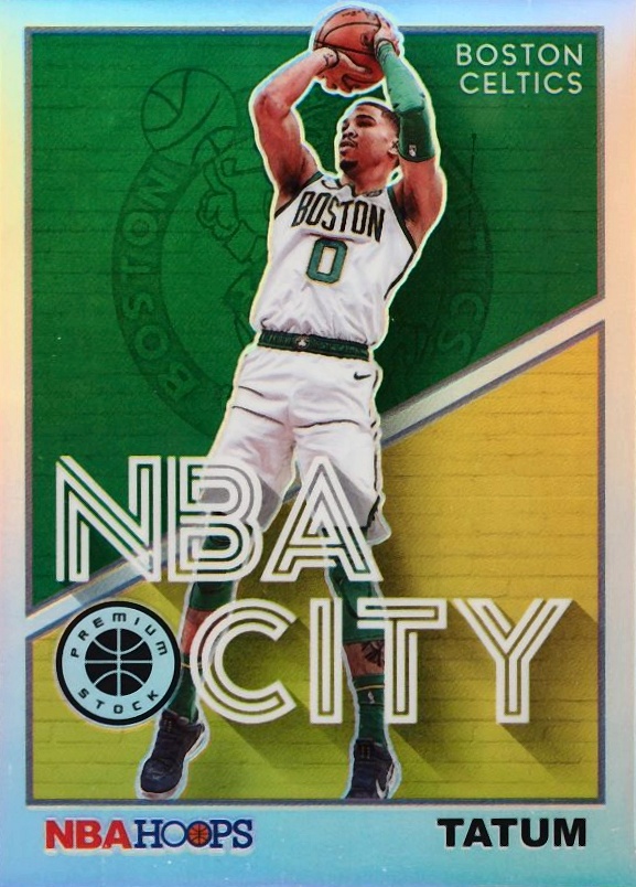 2019 Hoops Premium Stock NBA City Jayson Tatum #11 Basketball Card