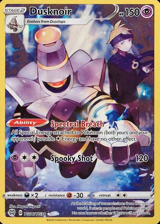 2022 Pokemon Sword & Shield Brilliant Stars Full Art/Dusknoir #TG06 TCG Card