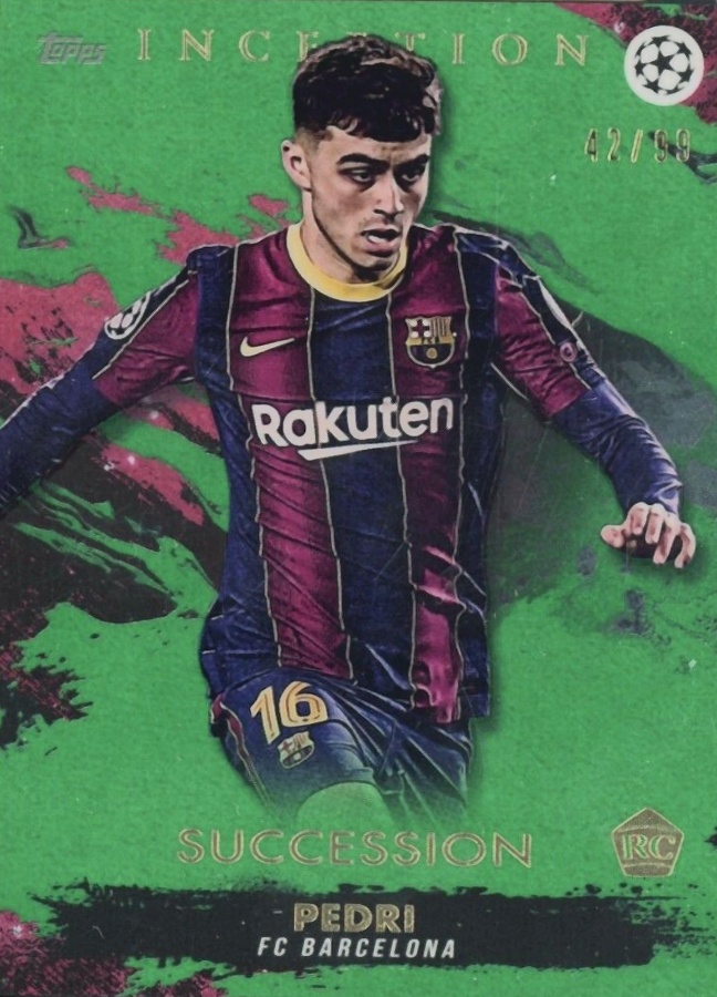 2020 Topps Inception UEFA Champions League Pedri # Soccer Card