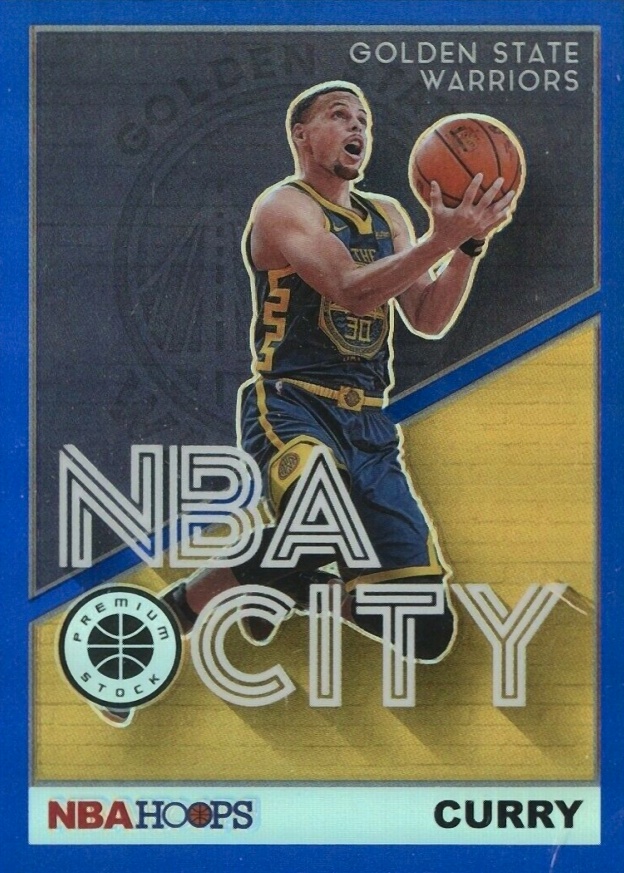 2019 Hoops Premium Stock NBA City Stephen Curry #2 Basketball Card