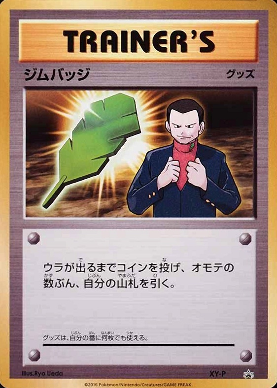 2016 Pokemon Japanese XY Promo Gym Badge-Giovanni #XY-P TCG Card