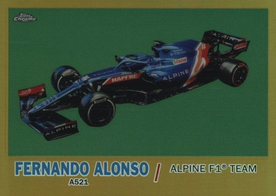 2021 Topps Chrome Formula 1 1961 Topps Sports Cars Fernando Alonso #T61FA Other Sports Card