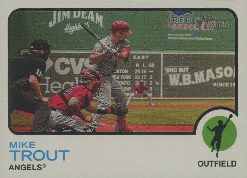 2022 Topps Heritage Mike Trout #100 Baseball Card