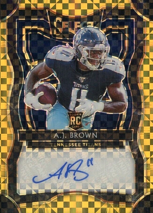 2019 Panini Select Rookie Signatures Prizm A.J. Brown #RS10 Football Card