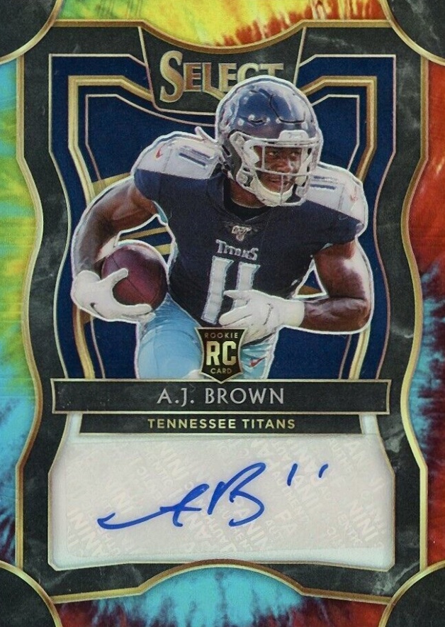 2019 Panini Select Rookie Signatures Prizm A.J. Brown #RS10 Football Card