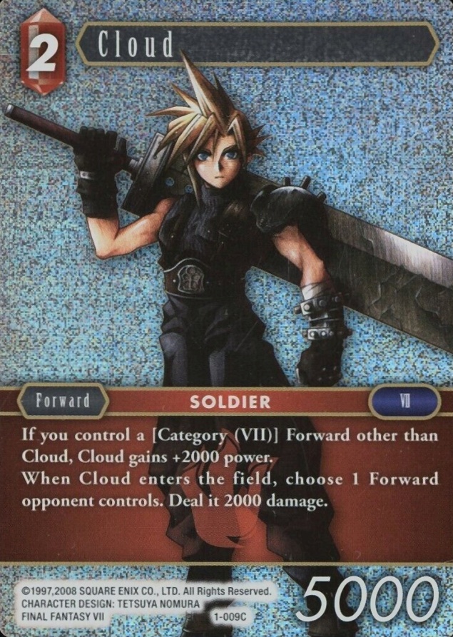 2016 Final Fantasy Opus I Cloud #9C TCG Card