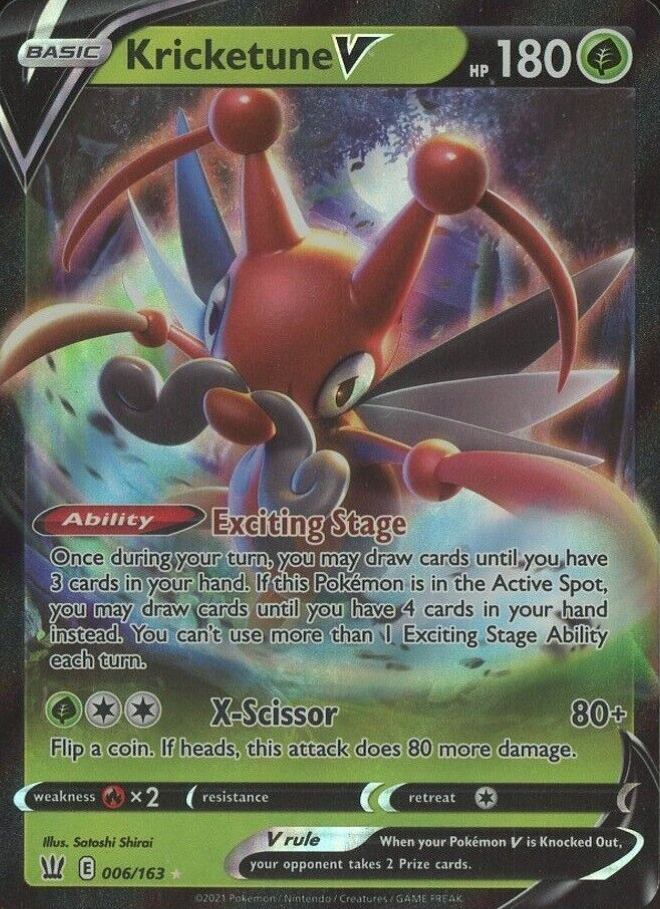 2021 Pokemon Sword & Shield Battle Styles Kricketune V #006 TCG Card