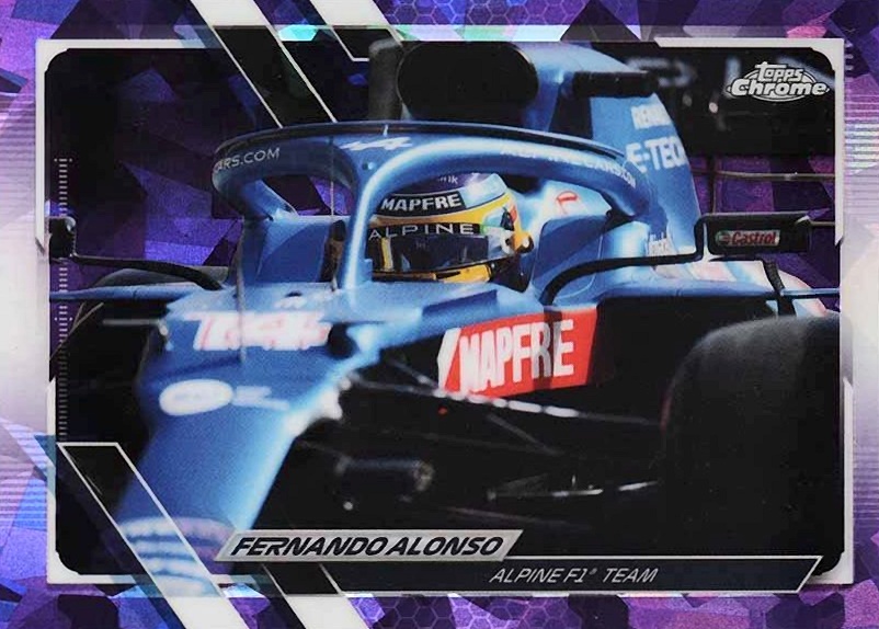 2021  Topps Chrome Formula 1 Sapphire Edition Fernando Alonso #9 Other Sports Card