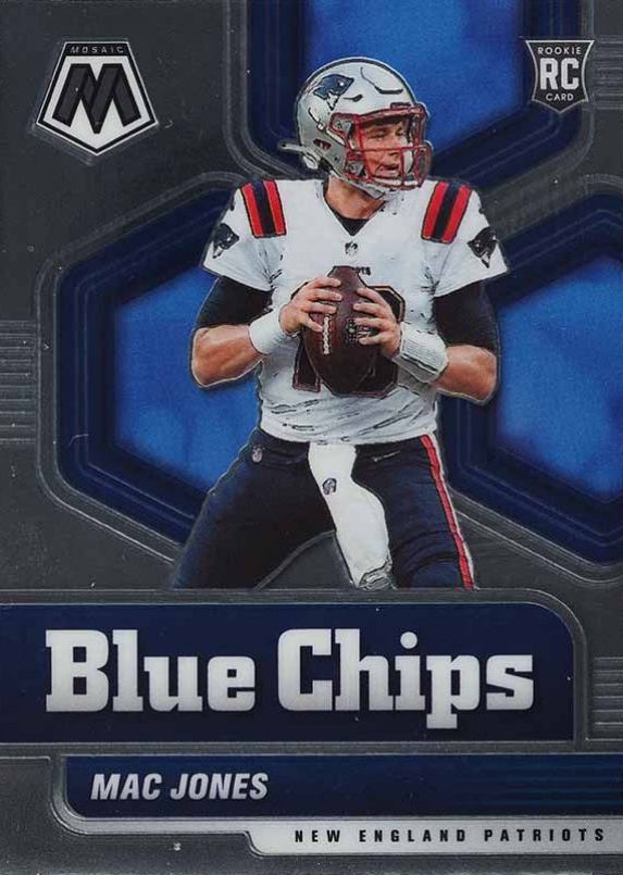 2021 Panini Mosaic Blue Chips Mac Jones #5 Football Card