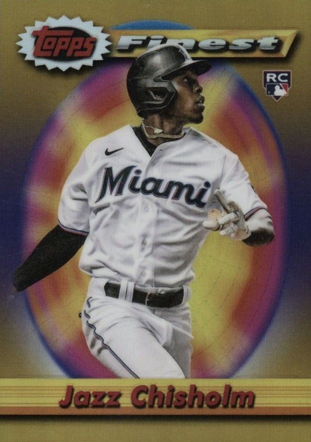 2021 Topps Finest Flashbacks Jazz Chisholm #160 Baseball Card