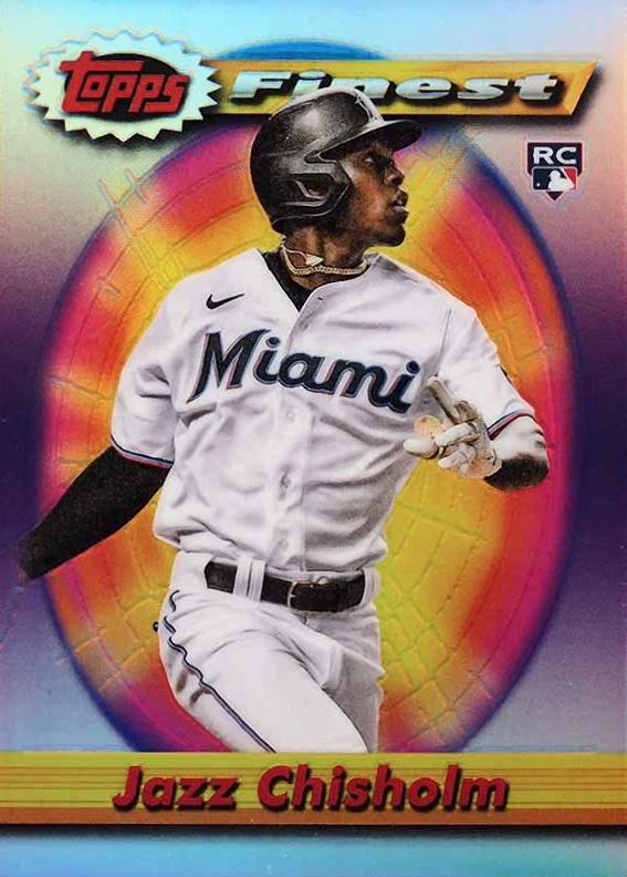 2021 Topps Finest Flashbacks Jazz Chisholm #160 Baseball Card