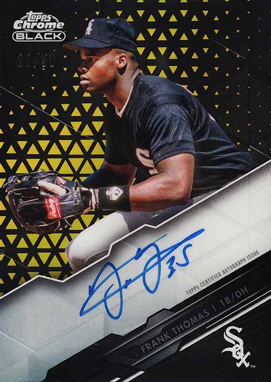 2020 Topps Chrome Black Autographs Frank Thomas #FT Baseball Card