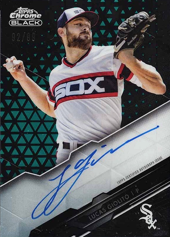 2020 Topps Chrome Black Autographs Lucas Giolito #LG Baseball Card