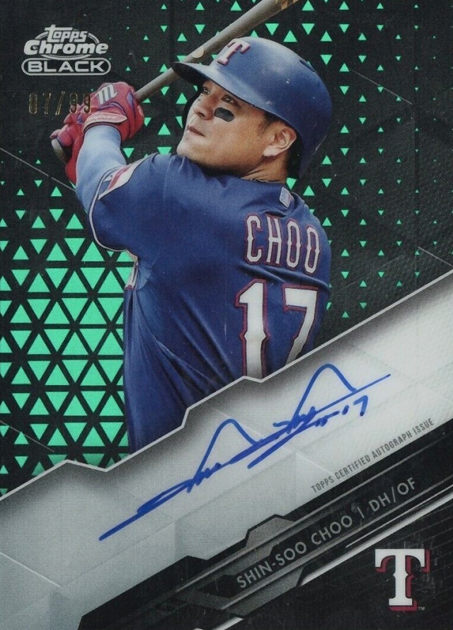 2020 Topps Chrome Black Autographs Shin-Soo Choo #SC Baseball Card