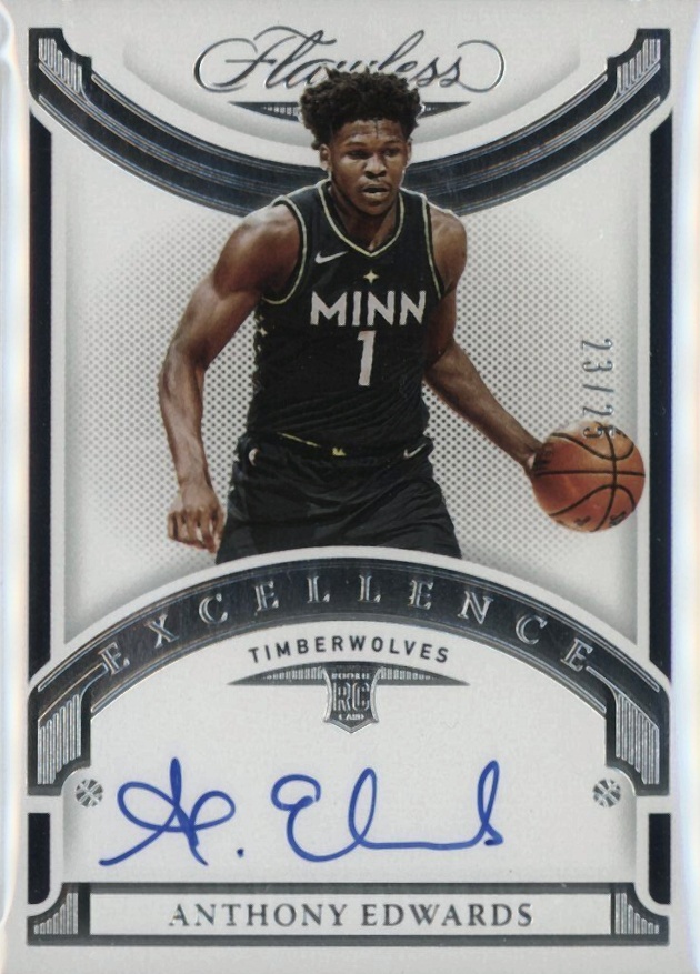 2020 Panini Flawless Excellence Signatures Anthony Edwards #EXSANT Basketball Card