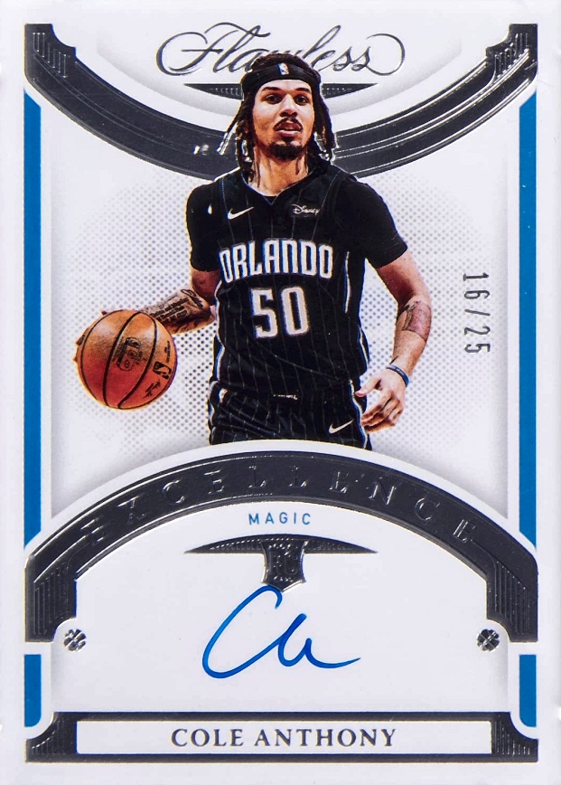 2020 Panini Flawless Excellence Signatures Cole Anthony #EXSCOL Basketball Card