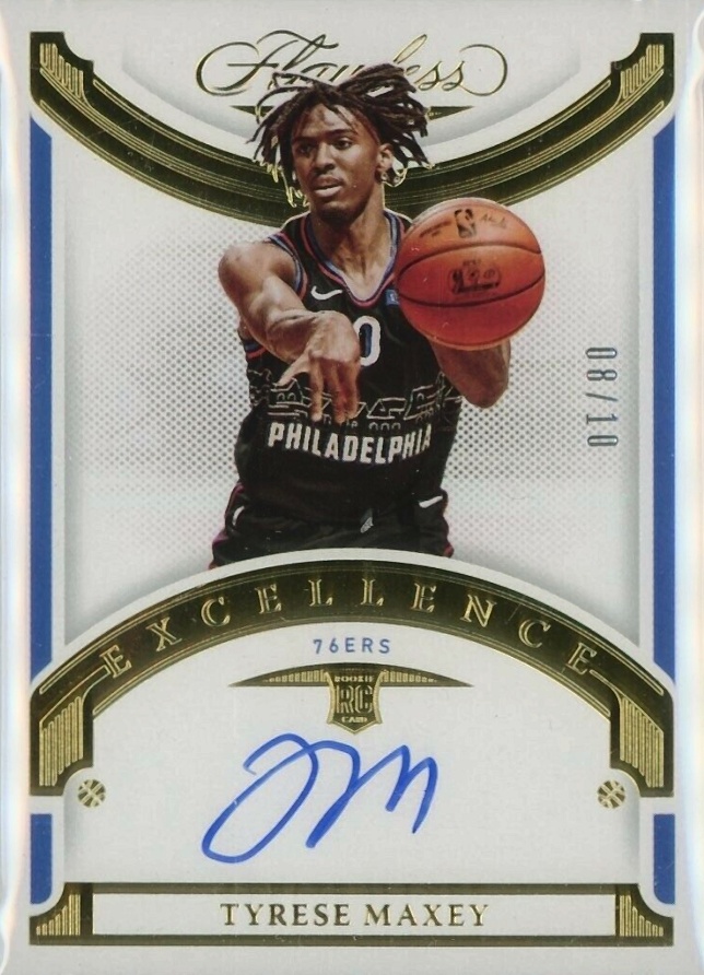 2020 Panini Flawless Excellence Signatures Tyrese Maxey #EXSMAX Basketball Card