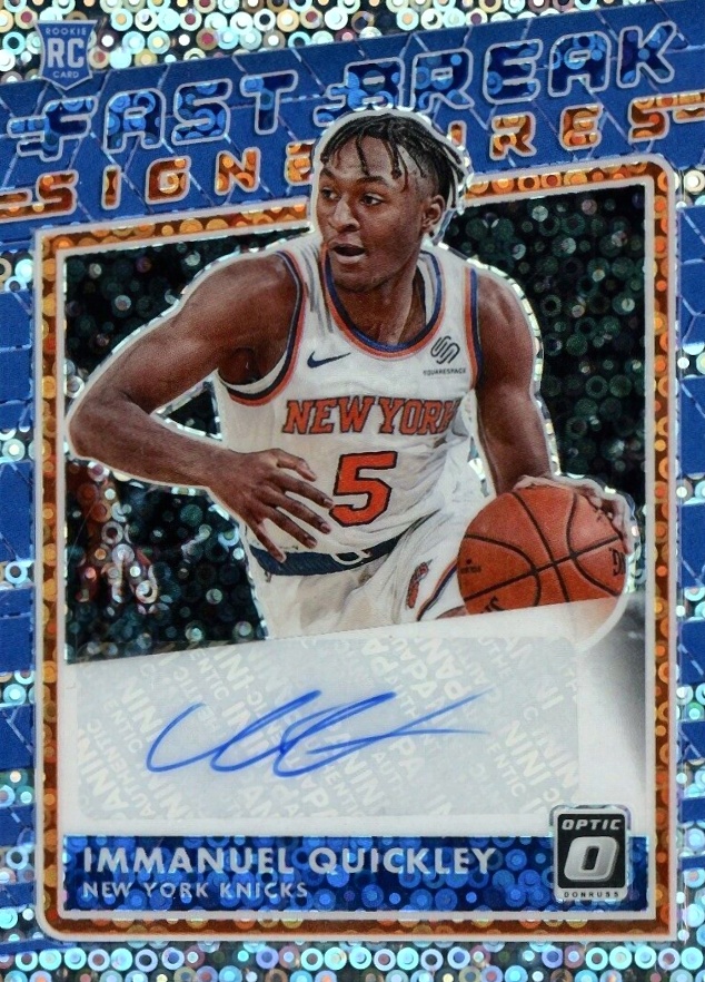 2020 Panini Donruss Optic Fast Break Signatures Immanuel Quickley #FB-IQU Basketball Card