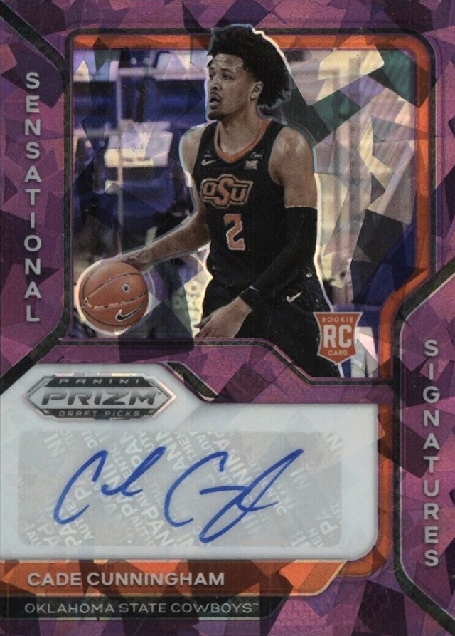 2021 Panini Prizm Draft Picks Sensational Signatures Cade Cunningham #SSCCU Basketball Card