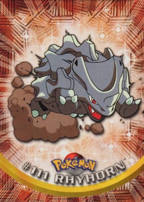 2000 Topps Pokemon TV Animation Series 2 Rhyhorn #111 TCG Card