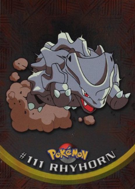 2000 Topps Pokemon TV Animation Series 2 Rhyhorn #111 TCG Card