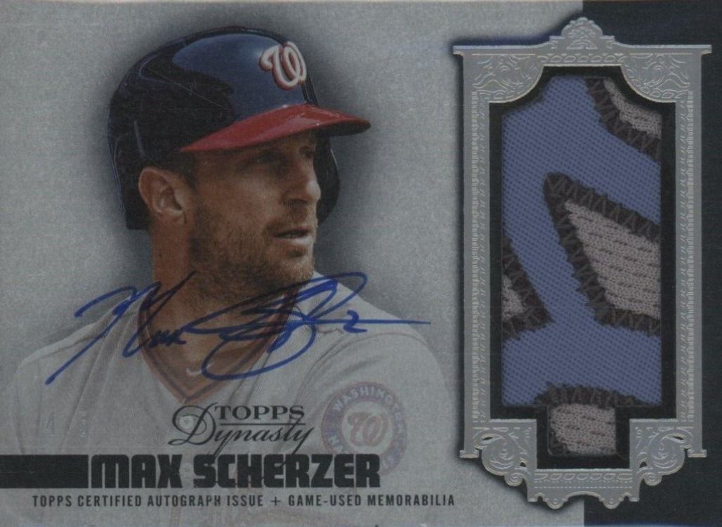 2019 Topps Dynasty Autograph Patches Max Scherzer #MS2 Baseball Card