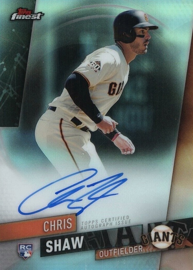 2019 Finest Autographs Chris Shaw #FA-CS Baseball Card