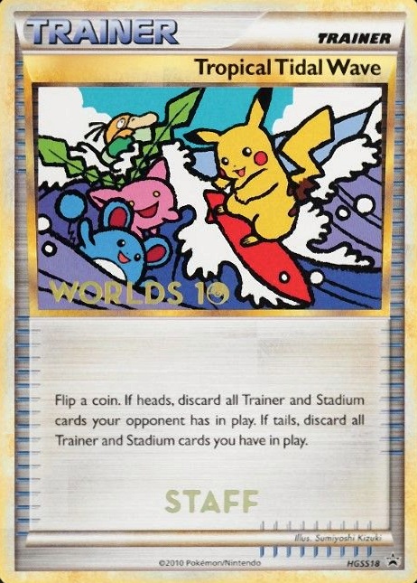 2010 Pokemon World Championships Promo Tropical Tidal Wave #HGSS18 TCG Card