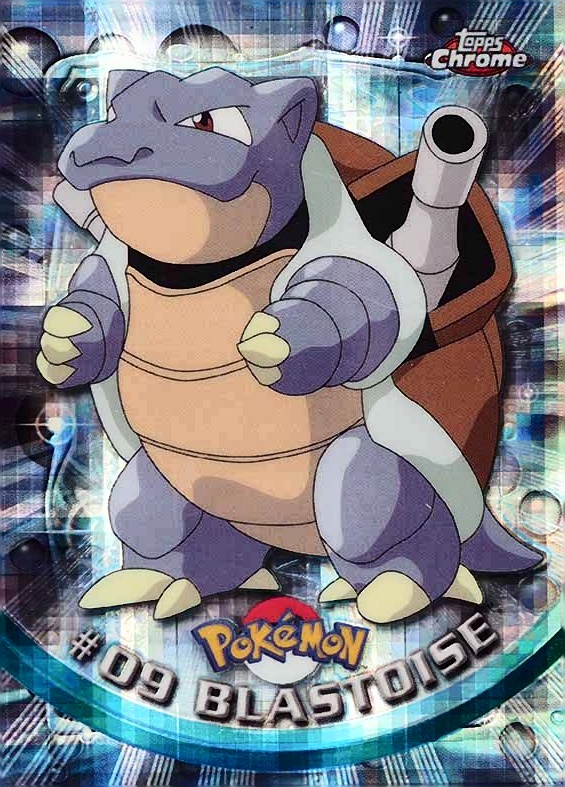 2000 Topps Chrome Pokemon T.V. Blastoise #9 TCG Card