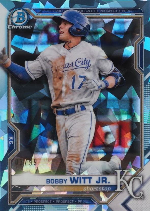 2021 Bowman Sapphire Edition Chrome Prospects Bobby Witt Jr. #BCP1 Baseball Card