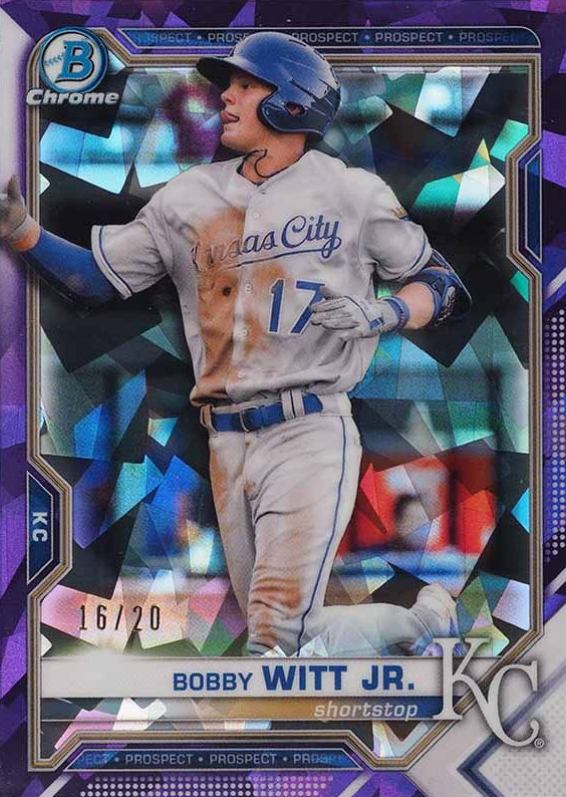 2021 Bowman Sapphire Edition Chrome Prospects Bobby Witt Jr. #BCP1 Baseball Card