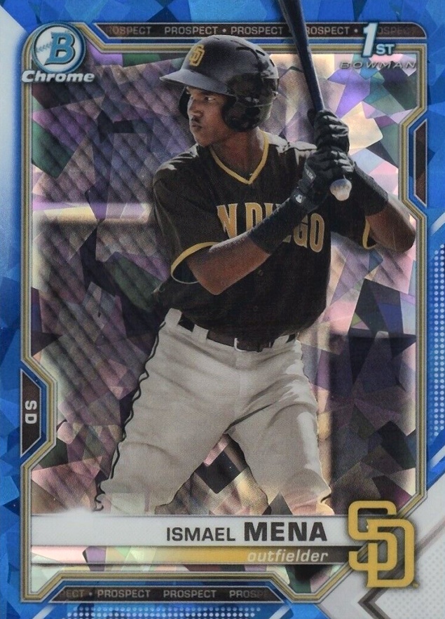 2021 Bowman Sapphire Edition Chrome Prospects Ismael Mena #BCP36 Baseball Card