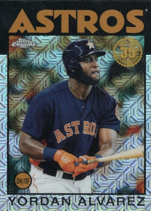 2021 Topps Silver Pack 1986 Chrome Promo Yordan Alvarez #67 Baseball Card