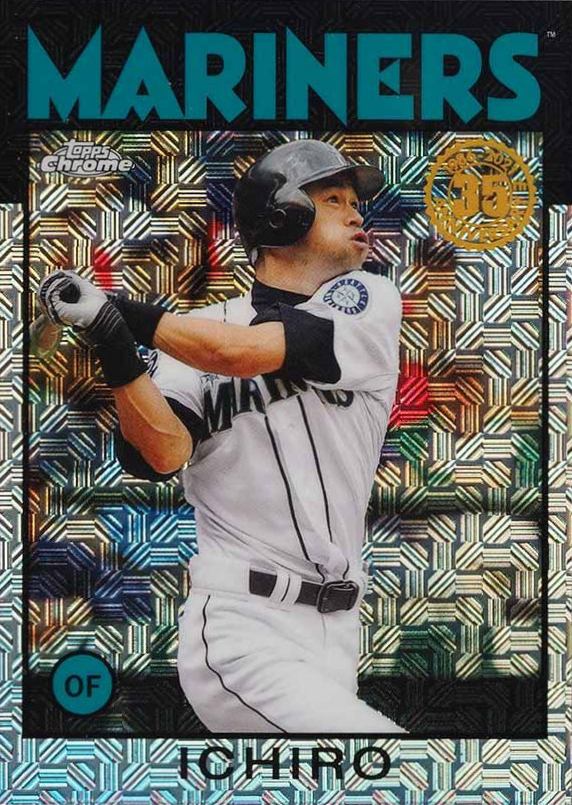 2021 Topps Silver Pack 1986 Chrome Promo Ichiro #78 Baseball Card