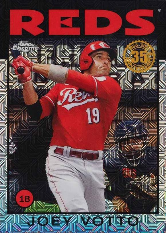 2021 Topps Silver Pack 1986 Chrome Promo Joey Votto #81 Baseball Card