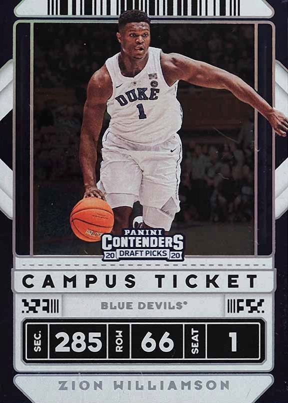 2020 Panini Contenders Draft Picks Zion Williamson #13 Basketball Card