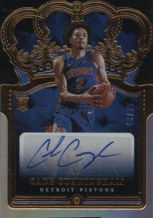 2021 Panini Crown Royale Rookie Crown Autographs Cade Cunningham #CCN Basketball Card