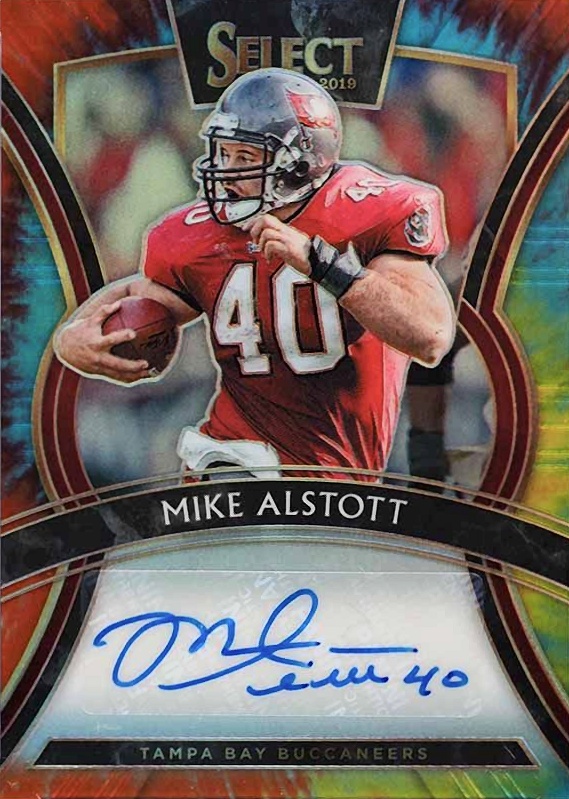 2019 Panini Select Signatures Prizm Mike Alstott #SPMA Football Card