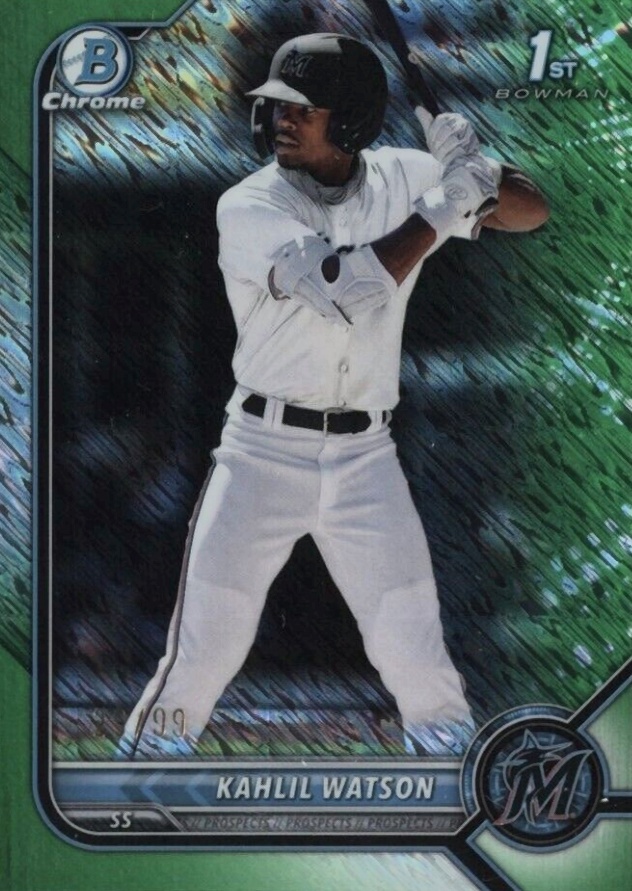 2022 Bowman Chrome Prospects Kahlil Watson #BCP3 Baseball Card