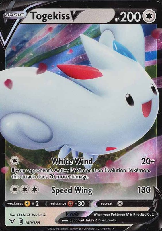 2020 Pokemon Sword & Shield Vivid Voltage Togekiss V #140 TCG Card