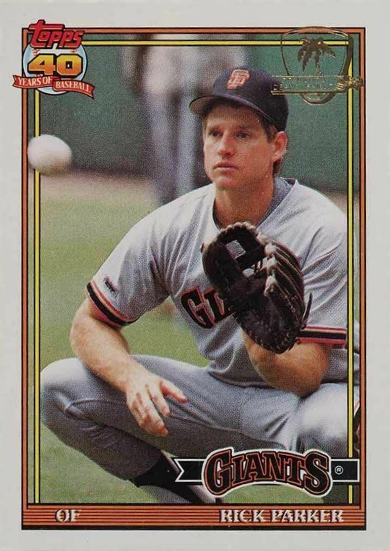 1991 Topps Desert Shield Rick Parker #218 Baseball Card